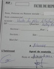 Fiche de repérage signée